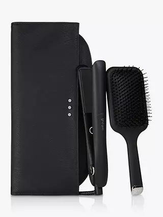 ghd Gold Hair Straighteners Gift Set, Black | John Lewis (UK)