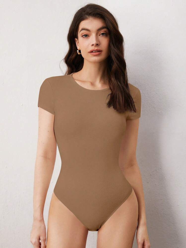 SHEIN BASICS Solid Slim Fit Bodysuit
       
              
              $9.99        
    $9.49... | SHEIN