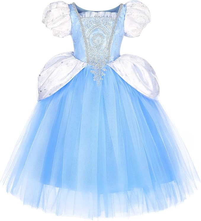 ToLaFio Princess Costume for Girls Birthday Role Play Dress Up Ball Gown Halloween Fancy Party Dr... | Amazon (US)