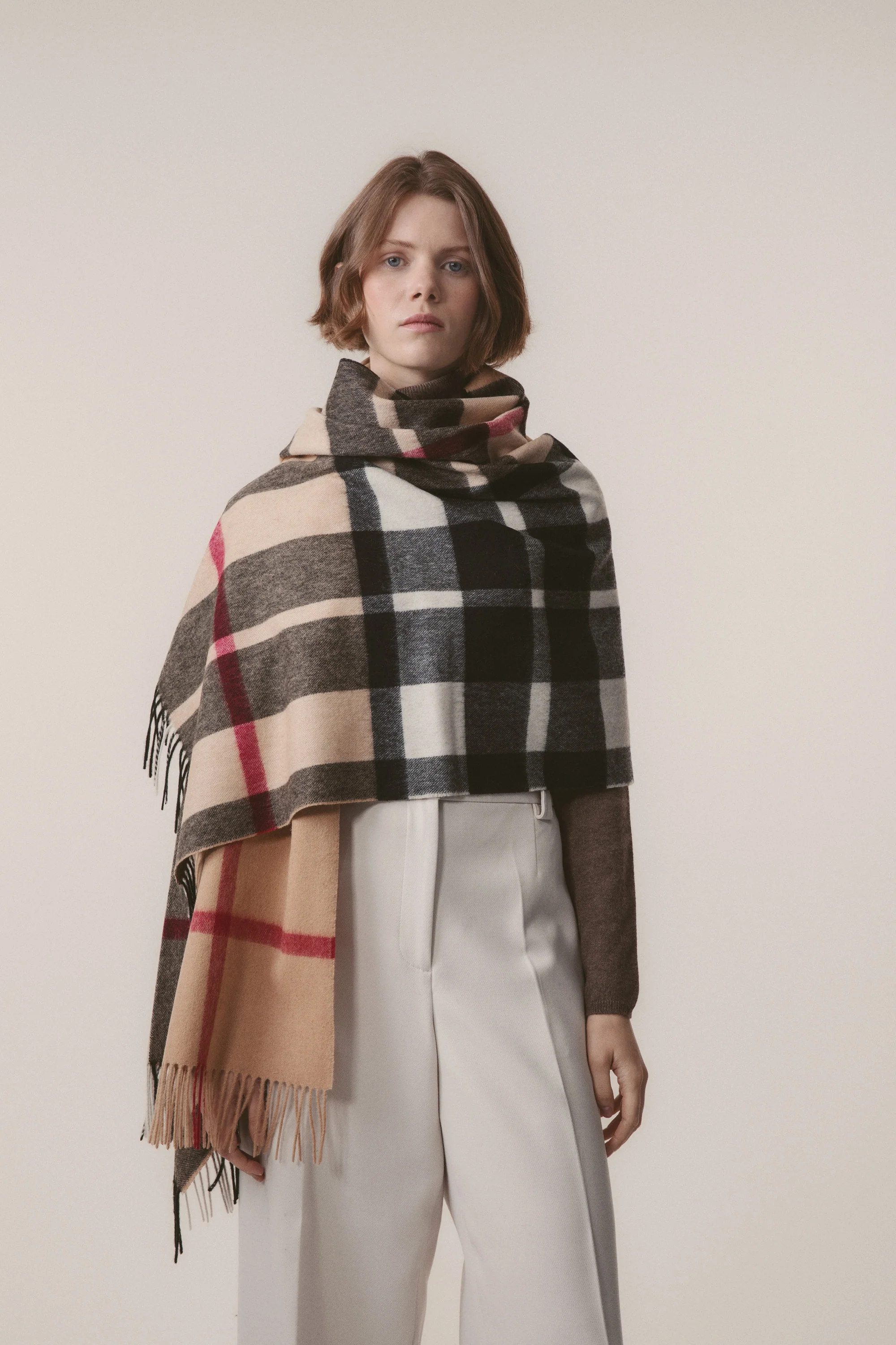 Exploded Camel Thompson Lambswool Stole | Kiltane