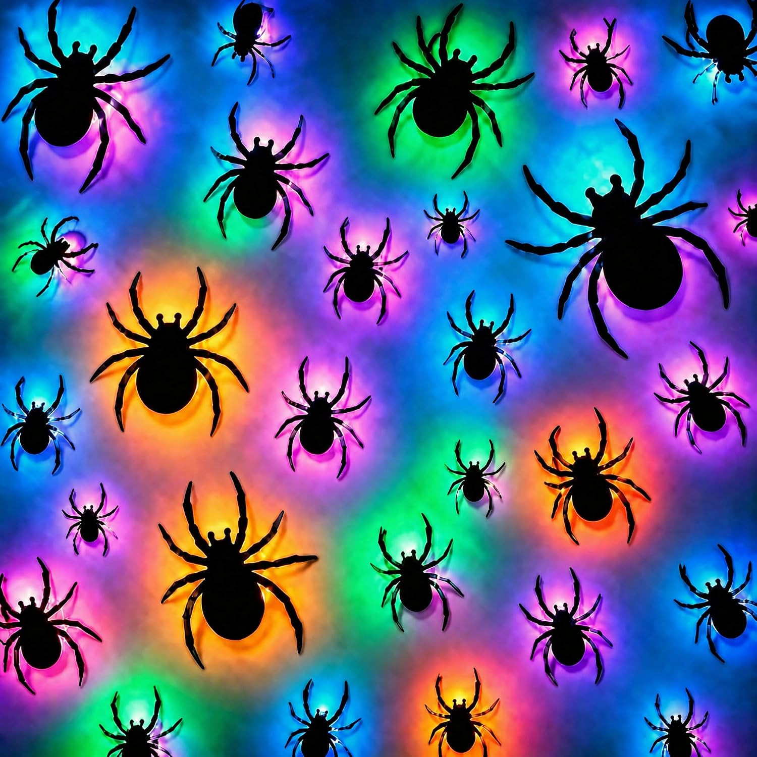 Spider Halloween Decorations 36 Pack, 3D Spider Wall Decor Set | Amazon (US)