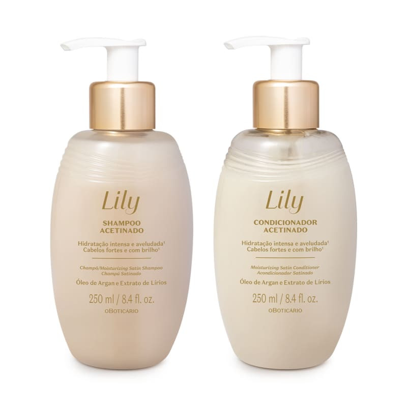 Combo Lily Acetinados: Shampoo 250ml + Condicionador 250ml | O Boticário | oBoticario (BR)