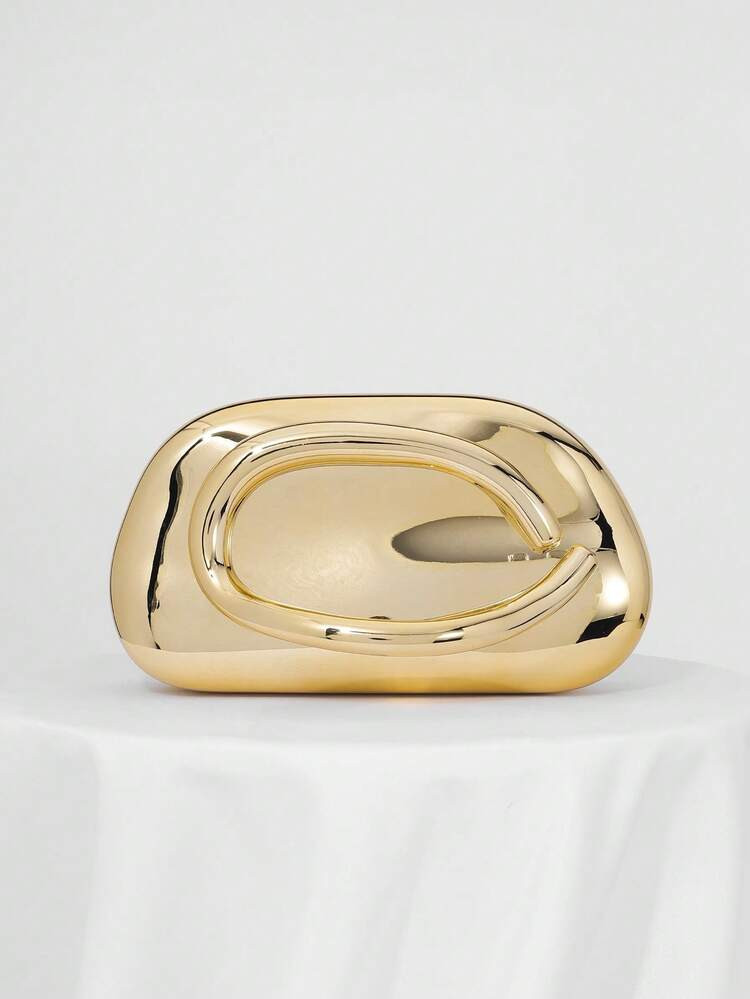 Vintage Metal Decor Box Shape Evening Clutch Bag, Gala Party Purse, Formal Dress Bag, Gift For Wo... | SHEIN