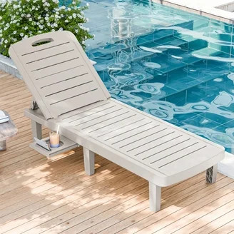 Homall 2 Pieces Patio Lounge Chair Outdoor Adjustable Chaise Lounge Chair, Black - Walmart.com | Walmart (US)