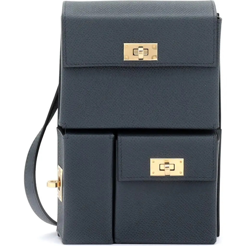 Pre-Owned Hermes Kelly Multi Pocket To Go Pouch Epsom in Gris Misty at Nordstrom, Size X-Small | Nordstrom