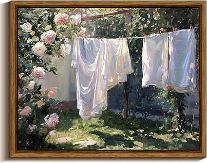 VIYYIEA Framed Flower Wall Art Home Decor, Vintage Sunshine Farmhouse Art Prints, Rustic Landscap... | Amazon (US)