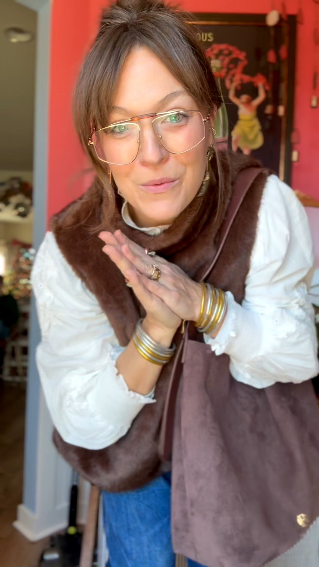 Taking this fur vest for a spin!! 

#LTKTall #LTKmomlife #LTKFindsUnder50