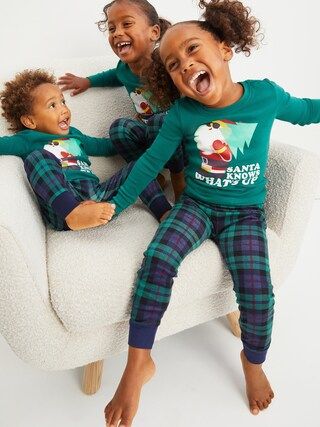 Unisex Matching Print Snug-Fit Pajama Set for Toddler & Baby | Old Navy (US)