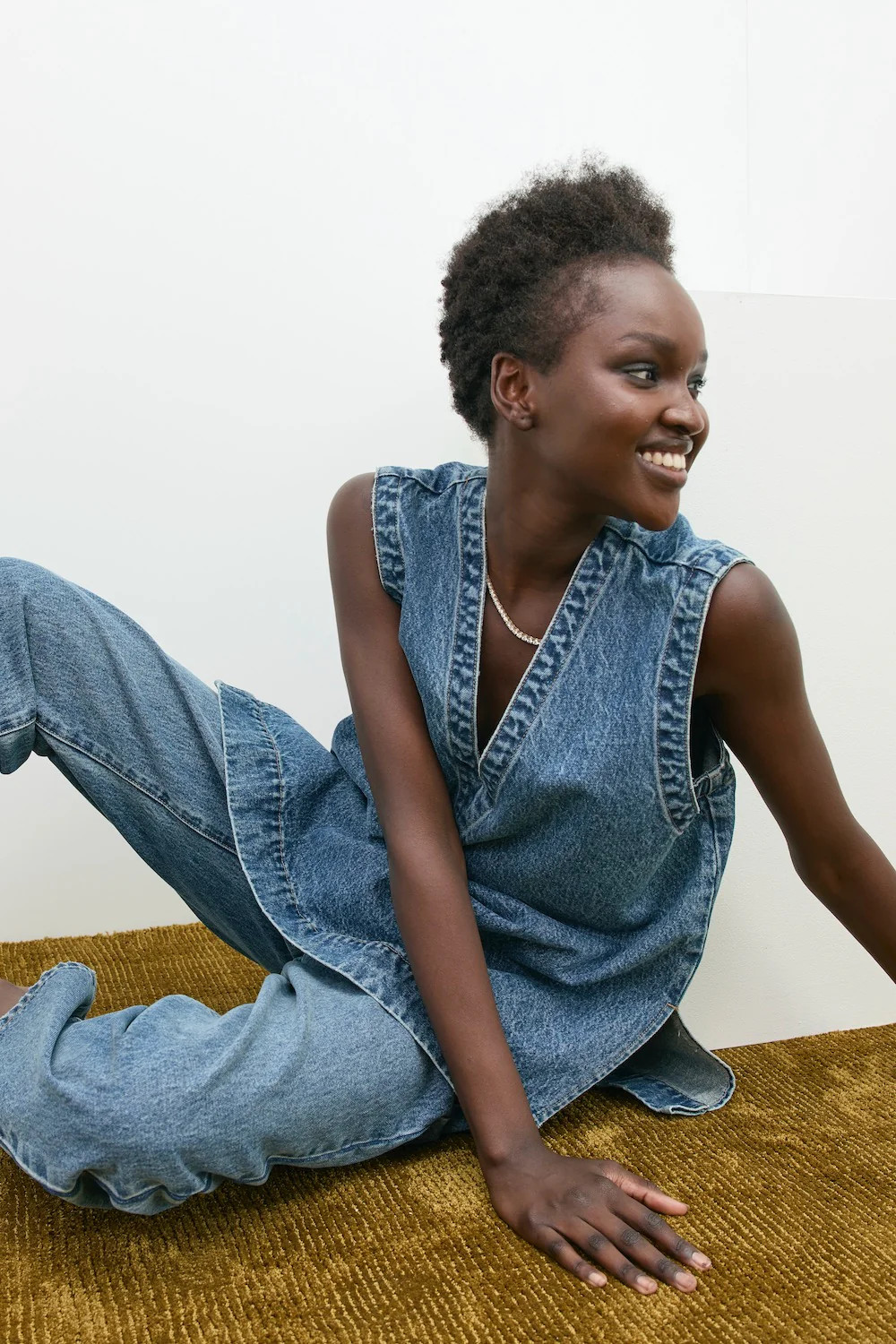Muni Denim Tunic Top Blue | VRG Grl