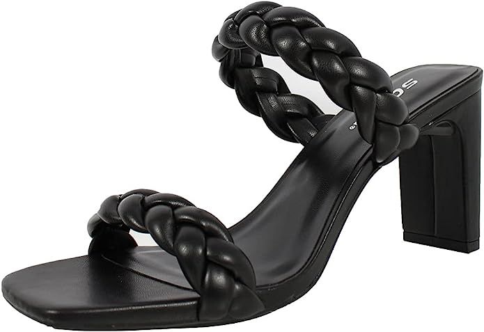 Soda Women's Braided Open Toe Double Strap Heels | Amazon (US)