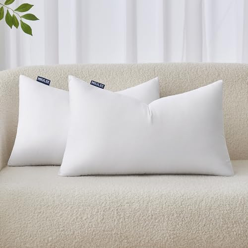 MIULEE 12x20 Inches Pillow Inserts Pack of 2, Decorative Throw Pillow Inserts for Couch | Amazon (US)