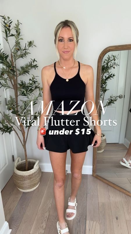 Amazon Flutter Shorts! 🚨under $15 today!! My top is also under $10! 

How cute are these flowy FP Movement inspired shorts?! So fun and feminine and easily elevate your athleisure style! Wearing my true size XS. Available in three colors, sizes XS-XXL. 

Amazon outfit, workout outfit, activewear, exercise outfit, pickleball outfit, mom outfit, mom style, free people movement inspired, elevated basics, wardrobe basics 

#LTKSaleAlert #LTKActive #LTKFitness