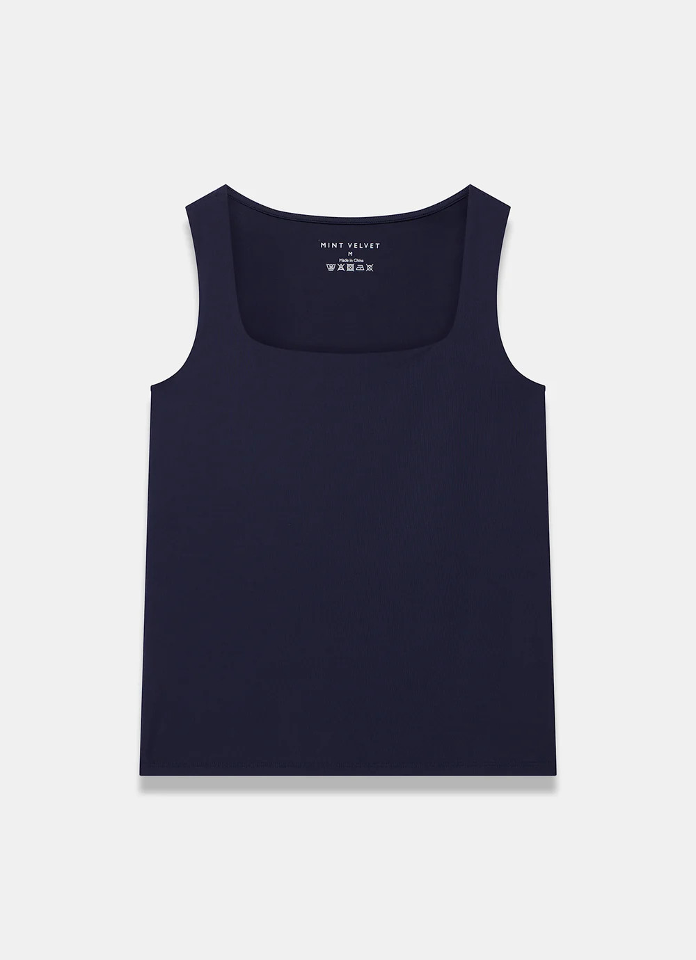 Navy Scoop Neck Layering Vest Top | Mint Velvet