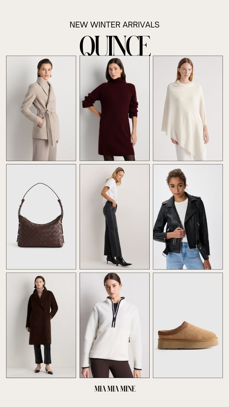 Quince new arrivals
Winter coats, cashmere sweaters and leather jackets under $200



#LTKFindsUnder100 #LTKHoliday #LTKSeasonal