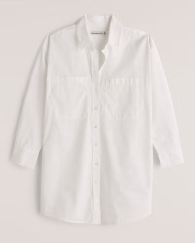 Relaxed Poplin Shirt Dress | Abercrombie & Fitch (US)