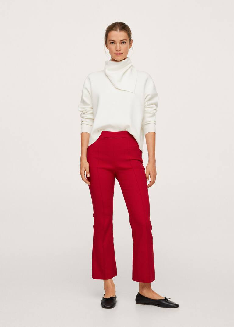 Flare crop pants -  Women | Mango USA | MANGO (US)