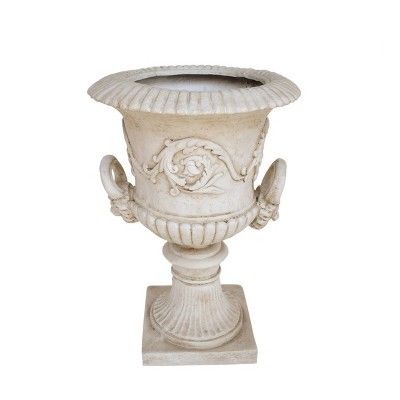28.25" Adonis Lightweight Concrete Patio Urn Planter White - Christopher Knight Home | Target