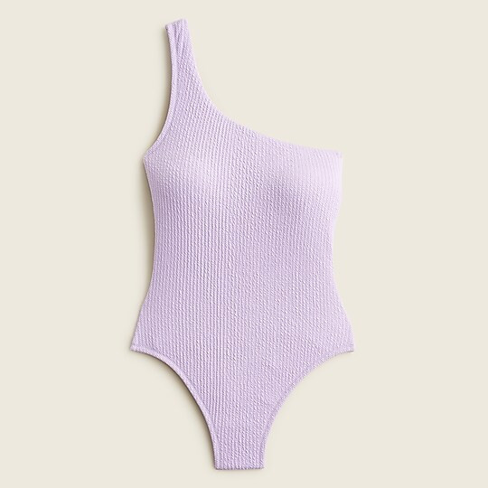 Textured one-shoulder one-piece | J. Crew US