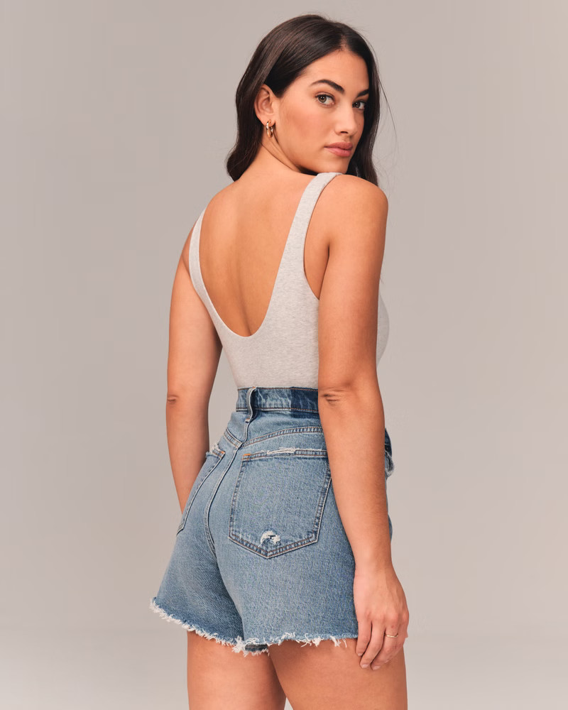 Women's Curve Love High Rise Dad Shorts | Women's Bottoms | Abercrombie.com | Abercrombie & Fitch (US)