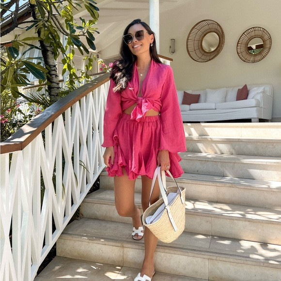 Skirt and Top Set in Fuchsia Pink | Poshmark