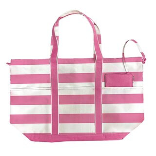 Joyward Jumbo Beach Tote, Pink Stripe | CVS Health