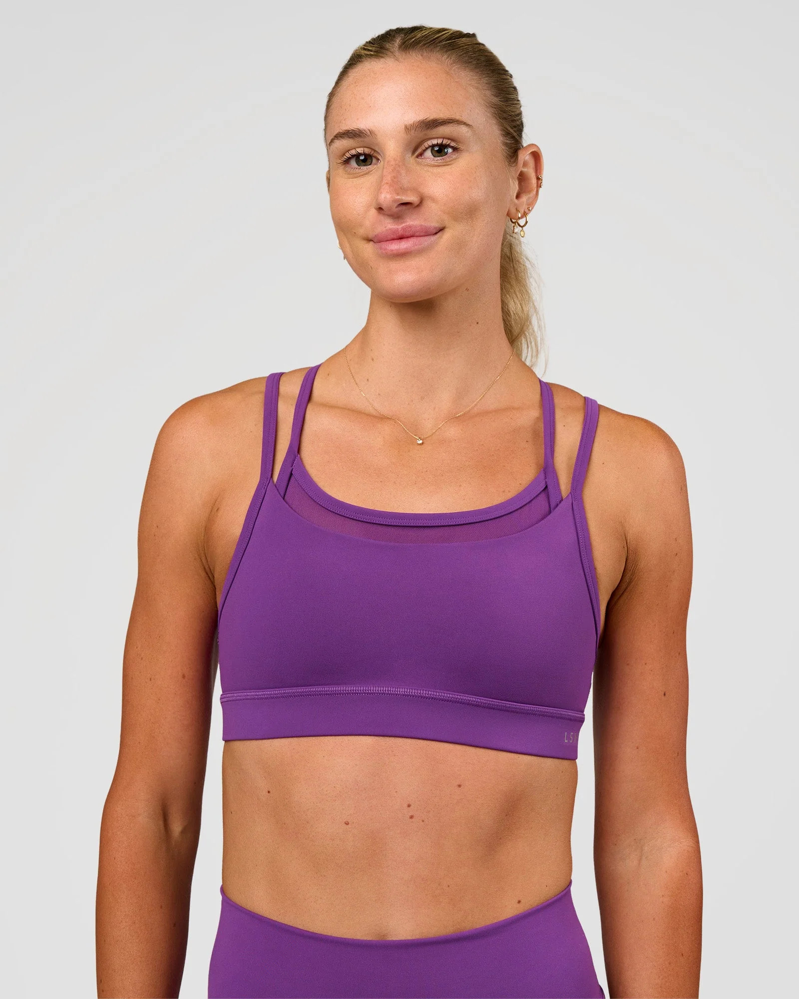 Genesis Layered Sports Bra - Fresh Purple | LSKD | LSKD