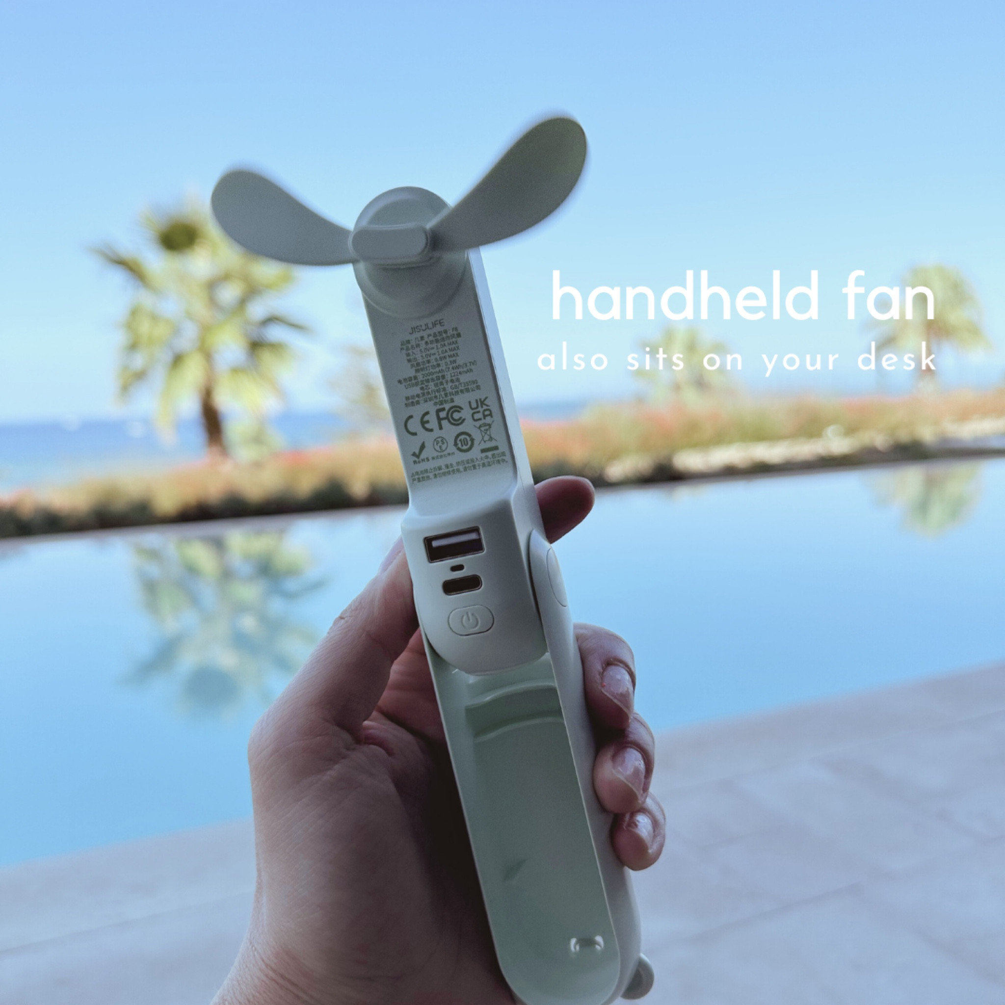 Hand held and desk fan