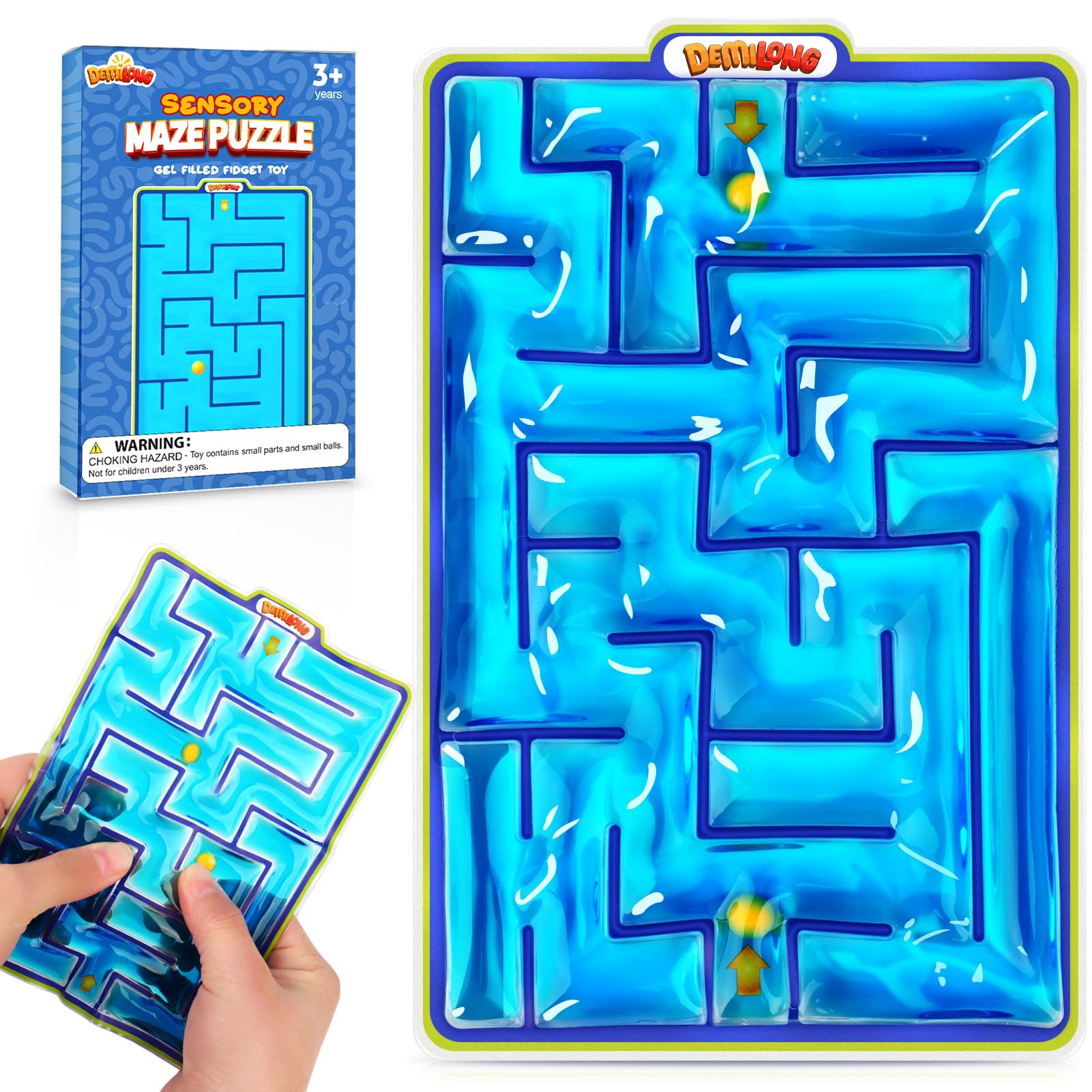 Sensory Toys Fidget Marble Maze - Gel Filled Sensory Items for Kids Children Teens Autism | Tacti... | Amazon (US)