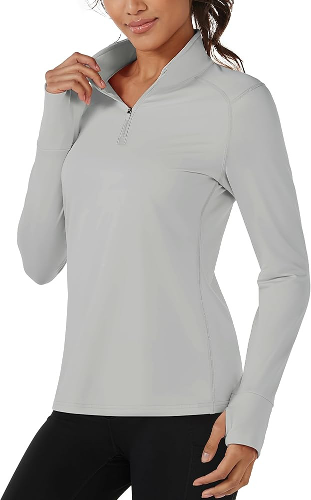 TACVASEN Women's Fleece Pullover Quarter Zip Sweatshirt Thermal Shirts Long Sleeve Athletic Tops | Amazon (US)