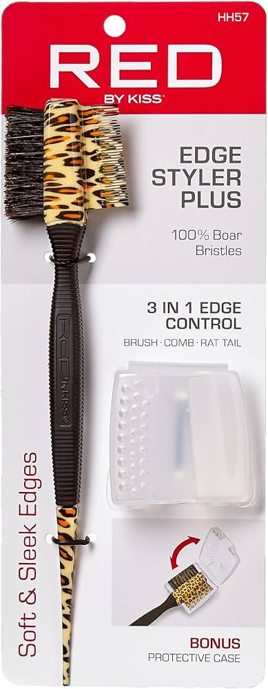 Red by Kiss Professional 3 IN 1 Edge Brush. Comb. Rat-tail Brush with Case | Amazon (US)
