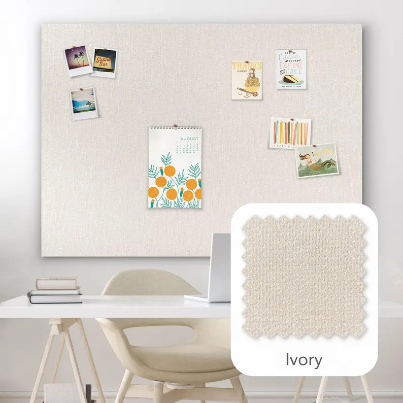Frameless Linen Pin Board - (60" X 40") - Gallery Wrapped Fabric Bulletin Board - Etsy | Etsy (Global)