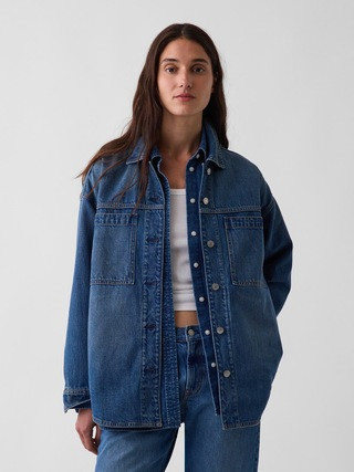 Denim Oversized Shirt Jacket | Gap (CA)