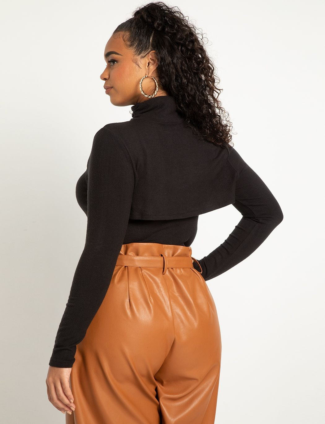 Cropped Turtleneck Layering Sleeves | Eloquii