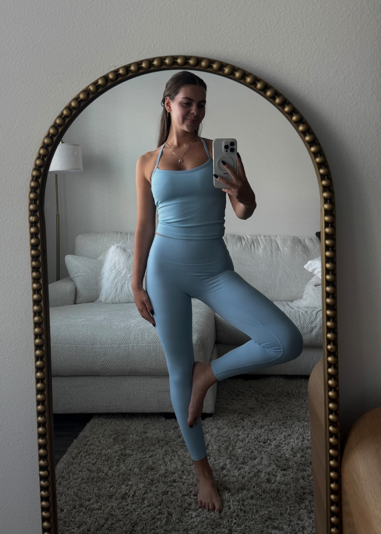 The perfect spring workout set 🩵  This color and style is everything!!!
