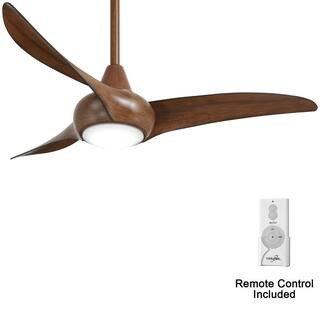 Light Wave 44 in. LED Indoor Distressed Koa Ceiling Fan with Light and Remote Control | The Home Depot