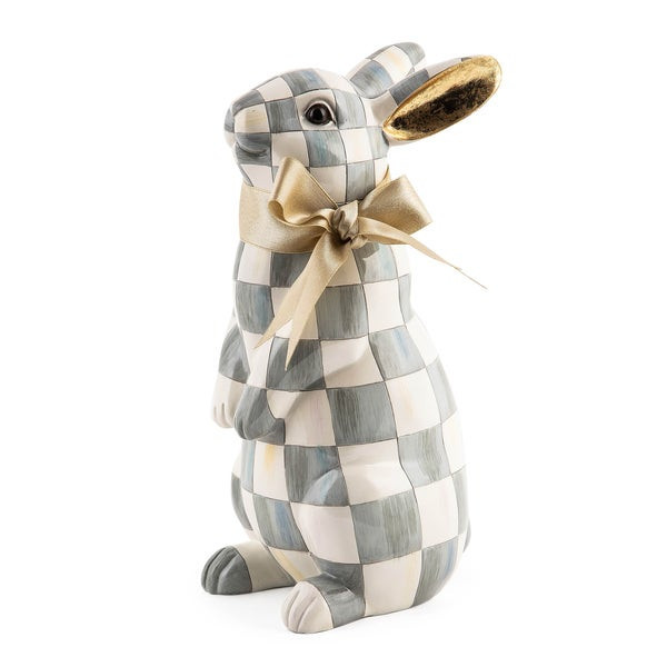 MacKenzie-Childs Sterling Check Standing Bunny Figurine | MacKenzie-Childs