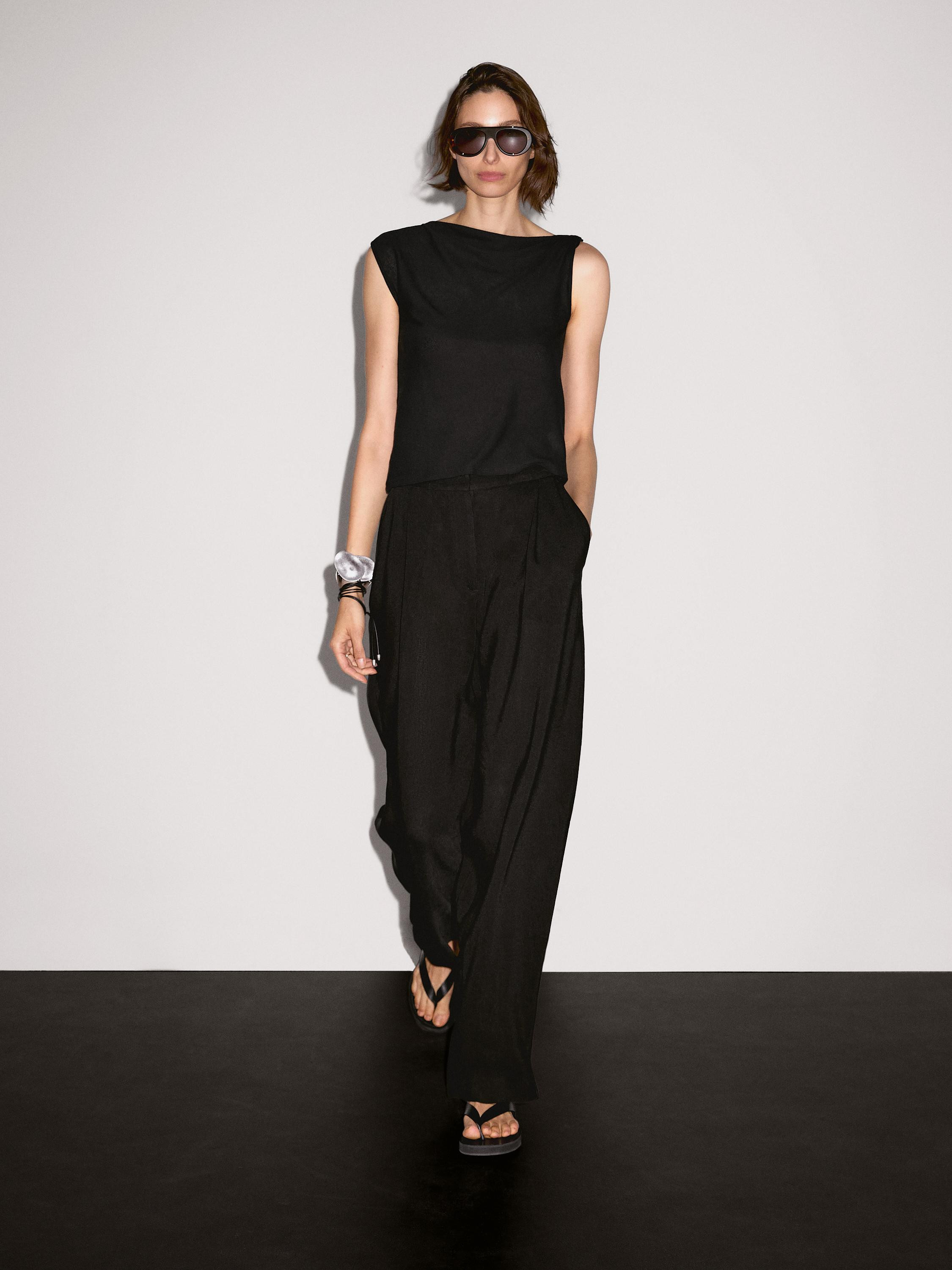 Asymmetric top with knot detail | Massimo Dutti UK
