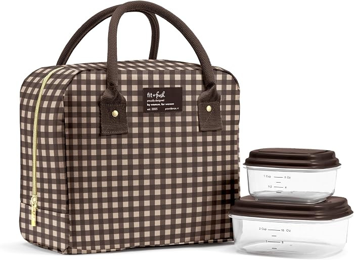 Fit & Fresh Bloomington Lunch Bag for Women - Insulated Large Lunch Box for Work with Containers,... | Amazon (US)