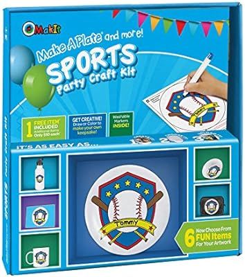Makit Products Make a Plate and More - Sports Party Craft Kit | Amazon (US)