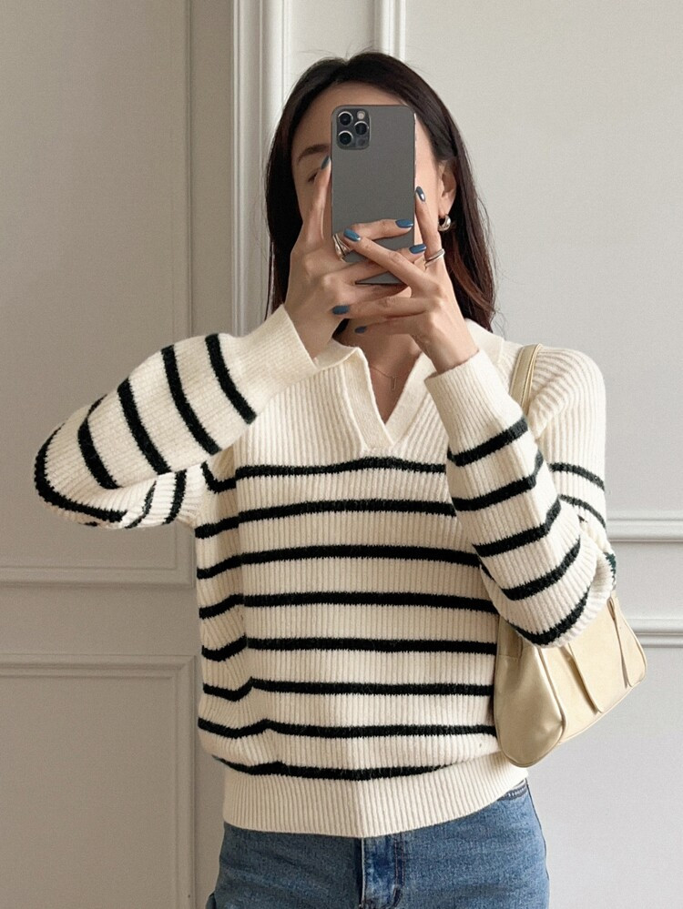 DAZY Jersey de rayas de manga raglán | SHEIN