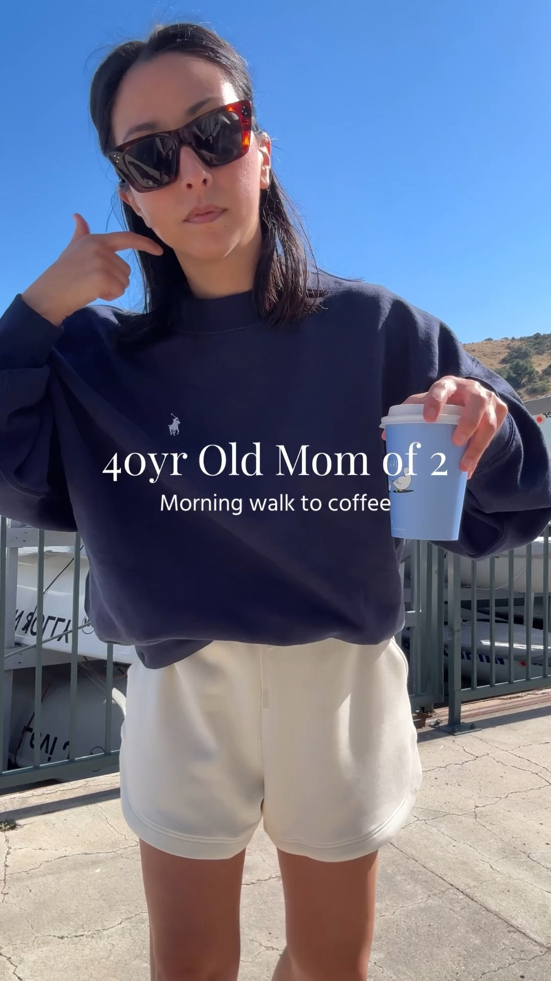 What I wore to walk to coffee. Obsessed with this oversized sweatshirt. Also, the color of these shorts are everything! 

Polo sweatshirt small
Varley shirts small. Could wear he xs too
Amazon socks
New Balance sneakers 6
Celine sunglasses 

#LTKPetite #LTKmomlife