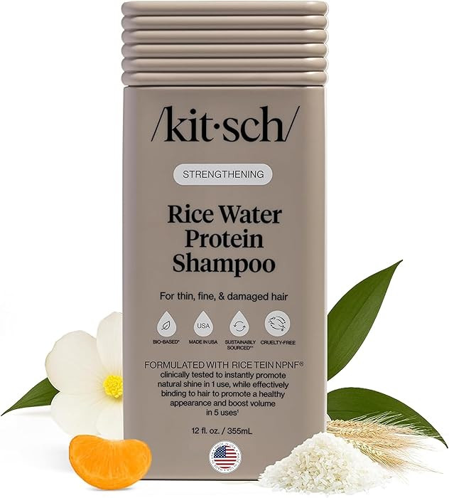 Kitsch Strengthening Rice Water Protein Shampoo for Men and Women – Hair Growth & Volumizing Ha... | Amazon (US)