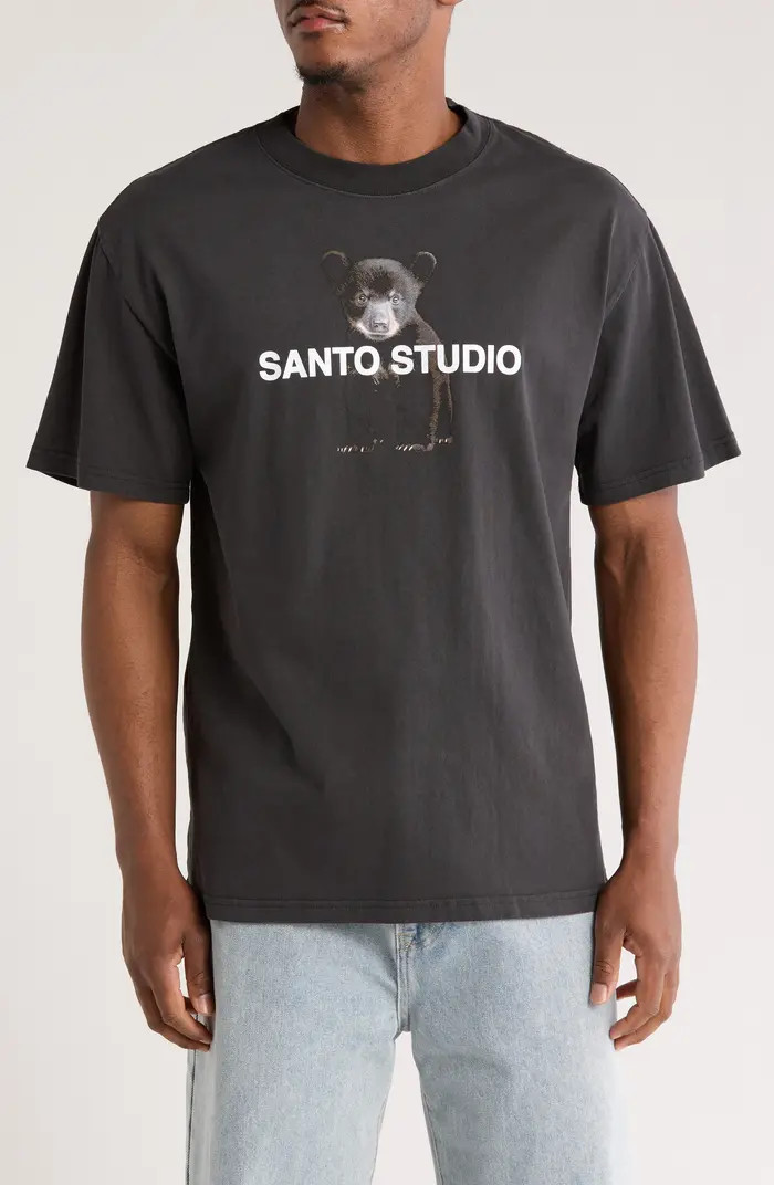 SANTO STUDIO Watching Cub Graphic Cotton T-Shirt | Nordstrom | Nordstrom