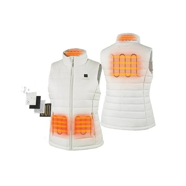 ORORO Women's Lightweight Heated Vest with Battery Pack (White,L) | Walmart (US)