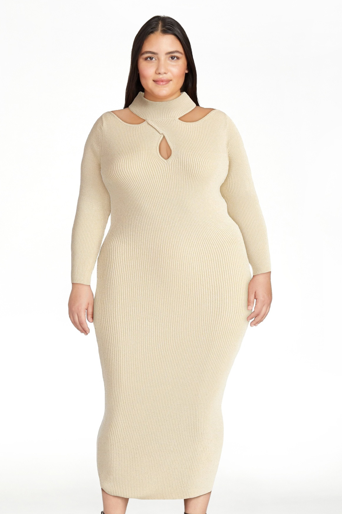 Sofia by Sofia Vergara Women's and Women's Plus Size Twist Front Sweater Dress, Mid Calf Length, ... | Walmart (US)