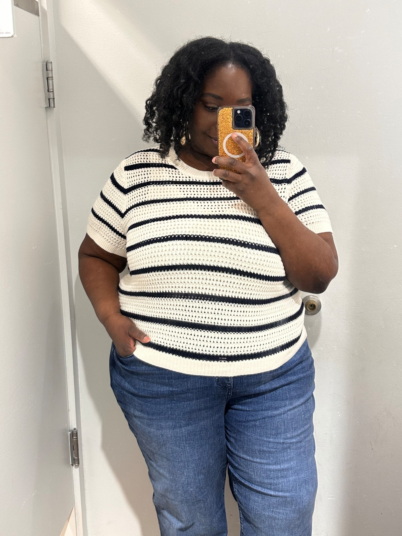 Stripe crochet knit top from spring outfit idea

#LTKOver40 #LTKMidsize #LTKPlusSize