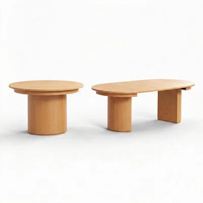Extendable 35.43'' - 82.68'' Dining Table for 2–10 People with Hidden Storage, Mobile Pedestal Base, Modern Wood Dining Table | Wayfair North America
