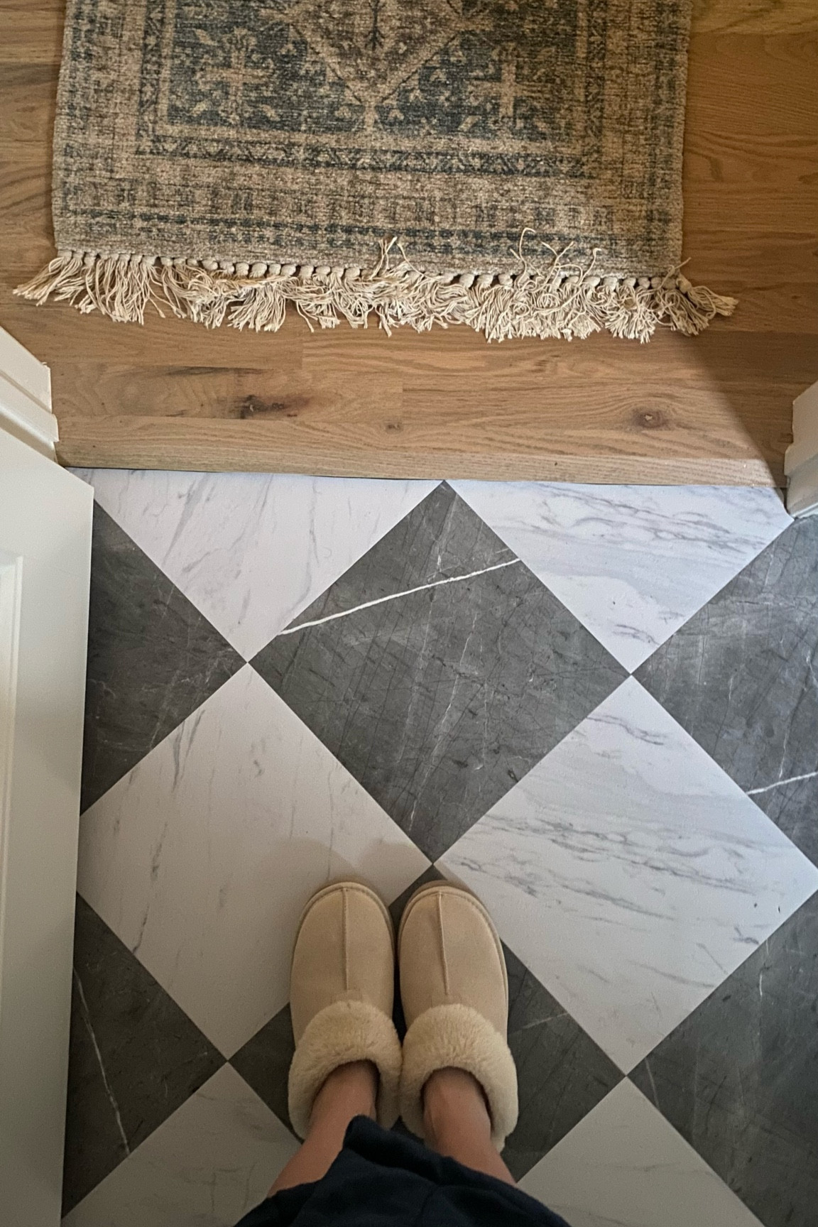 Peel and stick tiles for the win🔆 I put them right over my existing tile in the laundry room🤍 so far so good! These tiles are DIY friendly. I used scissors and a box knife.

#LTKDIY

#LTKhome