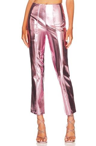 Song of Style Masha Pant in Metallic Pink from Revolve.com | Revolve Clothing (Global)
