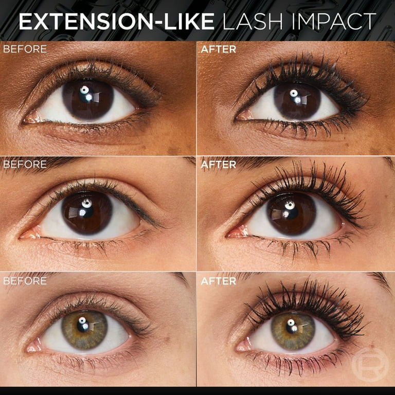 L'Oreal Paris Extensionist Mascara, Lengthening, Curling, Blackest Black Washable, 0.41 fl oz | Walmart (US)